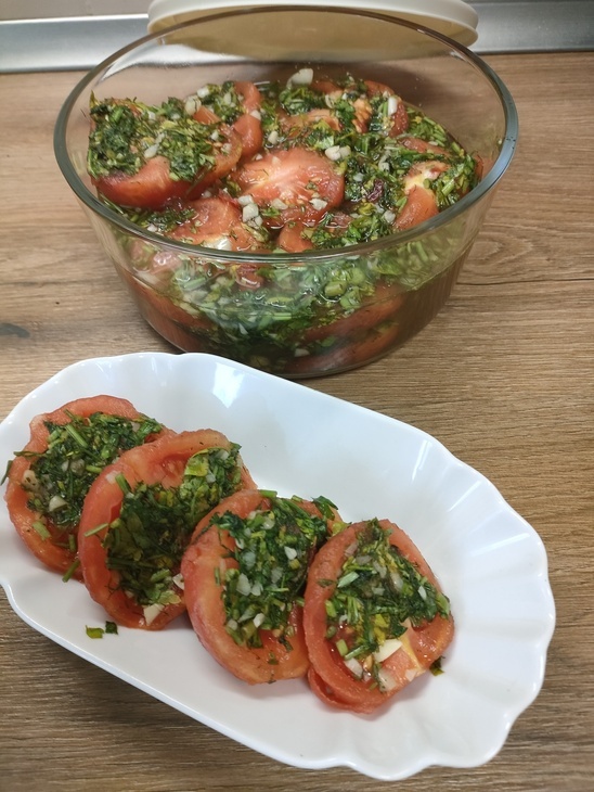 Малосольные помидоры в собственном соку “быстрые”: шаг 7