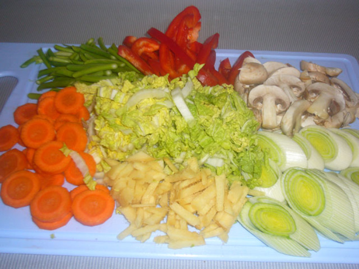 Куриные грудки в овощах в китайском стиле ))): шаг 2