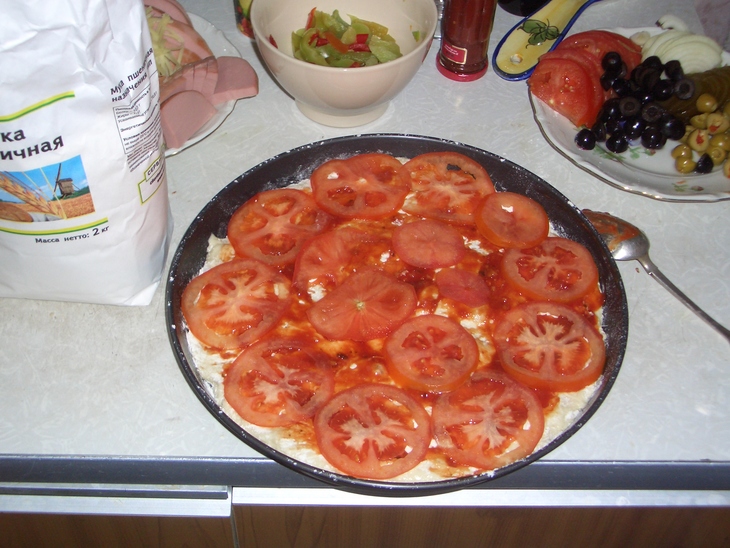 Пицца ассорти на толстом тесте: шаг 4