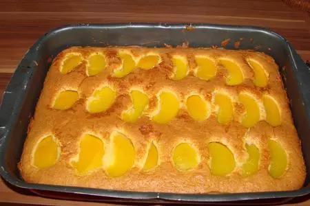 Пирог с персиками (blechkuchen mit pfirsichen): шаг 7