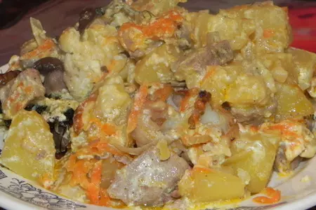 Жаркое с мясом и грибами (специально для анжелики)