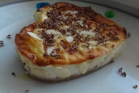 Cheese cakes с лепестками миндаля "когда два сердца..."