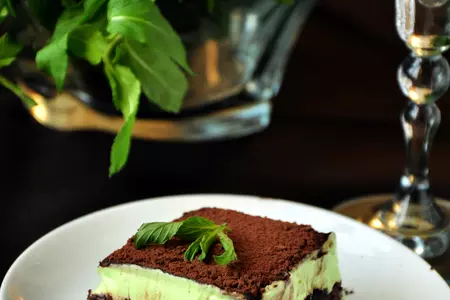 Brownies with mint  filing (+ бонус,рецепт мятного сиропа)