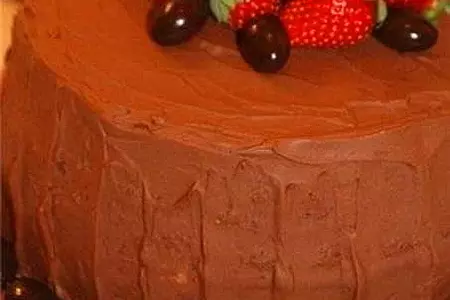 Американский торт (cake with dark chocolate buttercream)