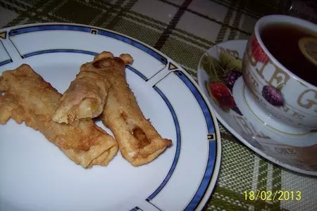 Рисовые блинчики с овощной начинкой в кляре.frülingsrollen.