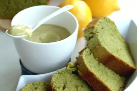 Кекс и курд с зеленым чаем матча ( matcha )