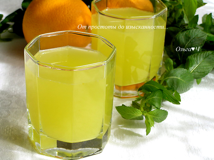 Напиток из 4 апельсинов