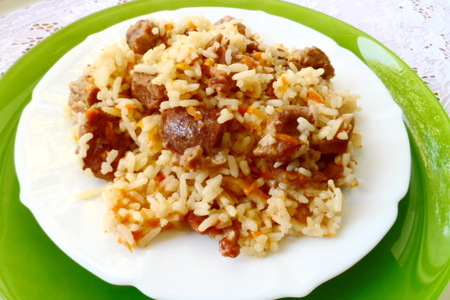 Фото к рецепту: Рис с бараниной(как бы плов)