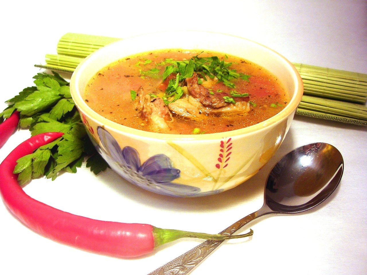Узбекский суп с нутом