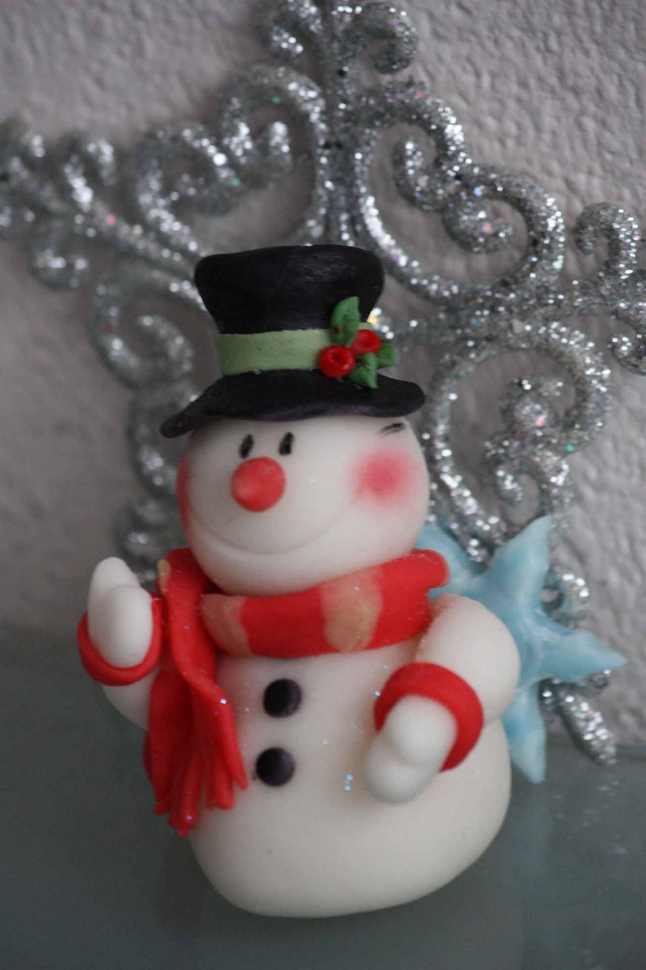Снеговик из мастики пошаговое фото для начинающих