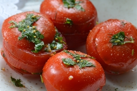 Маринованные помидоры  за 30 мин