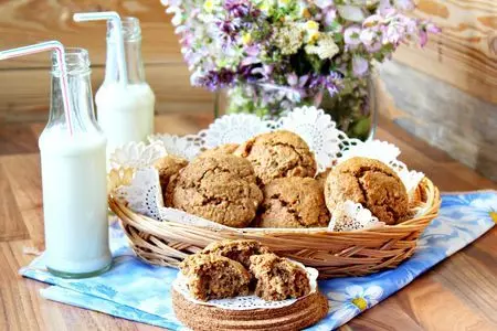 Овсяное печенье с цельнозерновой мукой