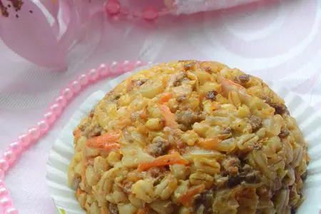 Перловая каша с капустой и мясом "волшебство"