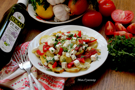 Фото к рецепту: Картофель по-гречески с сыром фета