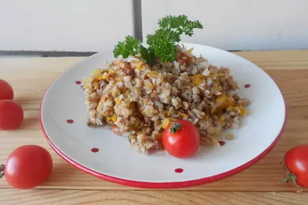 Гречневая каша с овощами в кашеварке (постная)