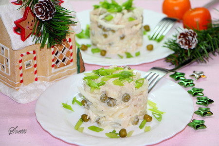Фото к рецепту: Салат из куриной грудки с дайконом (новогоднее спасибо, аllenka)