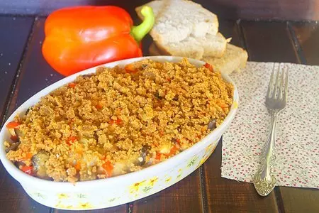 Кассероль с рисом и овощами