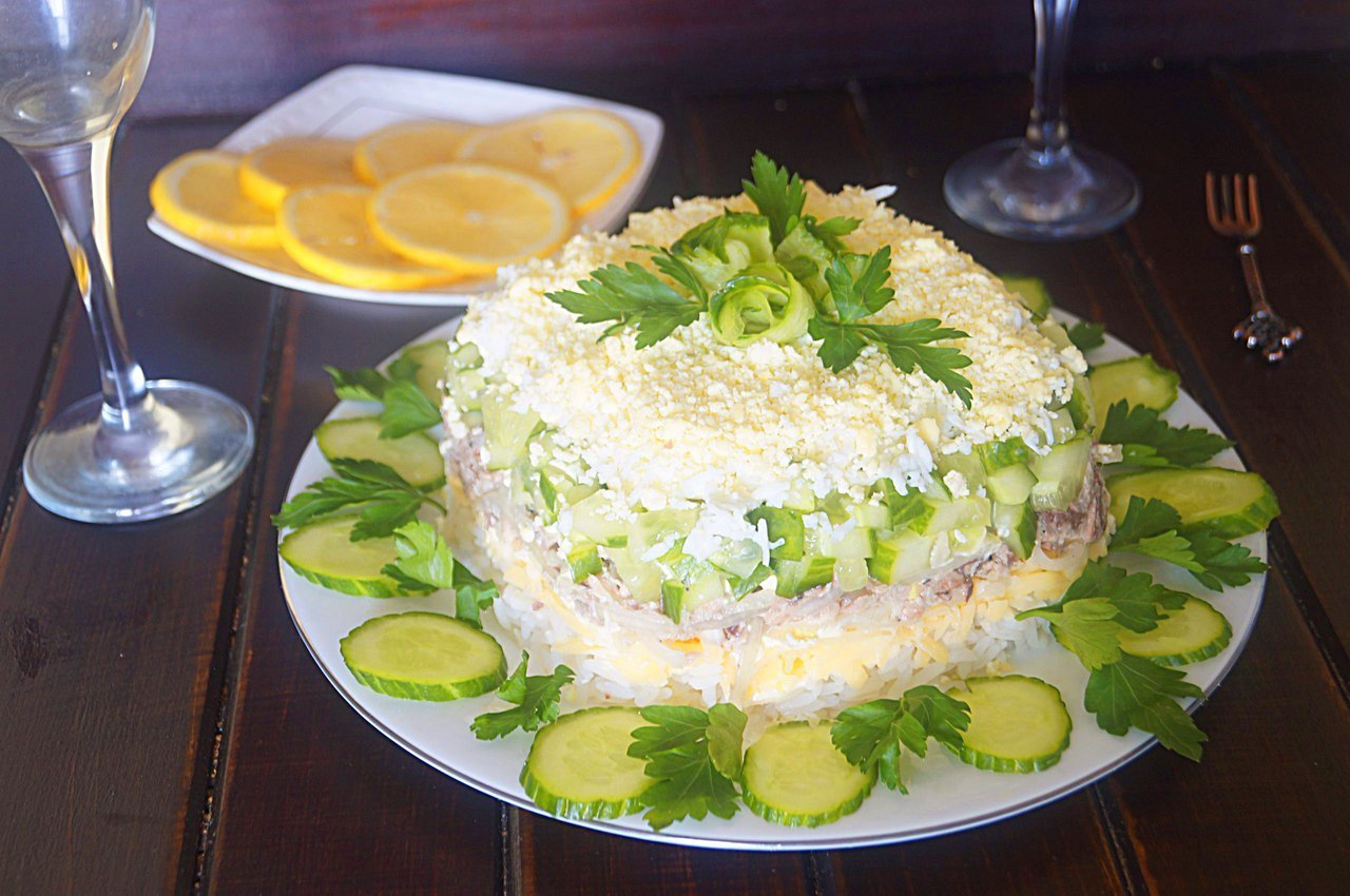 Салат с тунцом и рисом: рецепт с фото очень вкусный