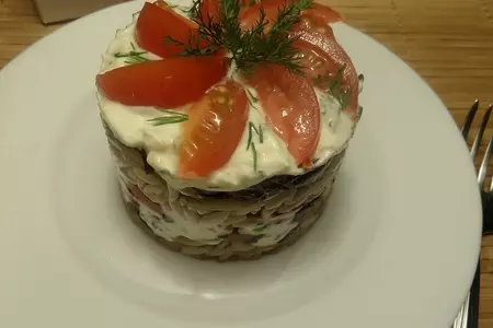 Салат с рисом и овощами