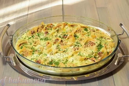 Конкильони (ракушки) с рубленым мясом. видео