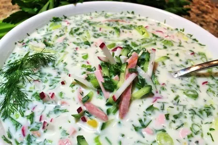 Окрошка. донская кухня.   cold summer soup.