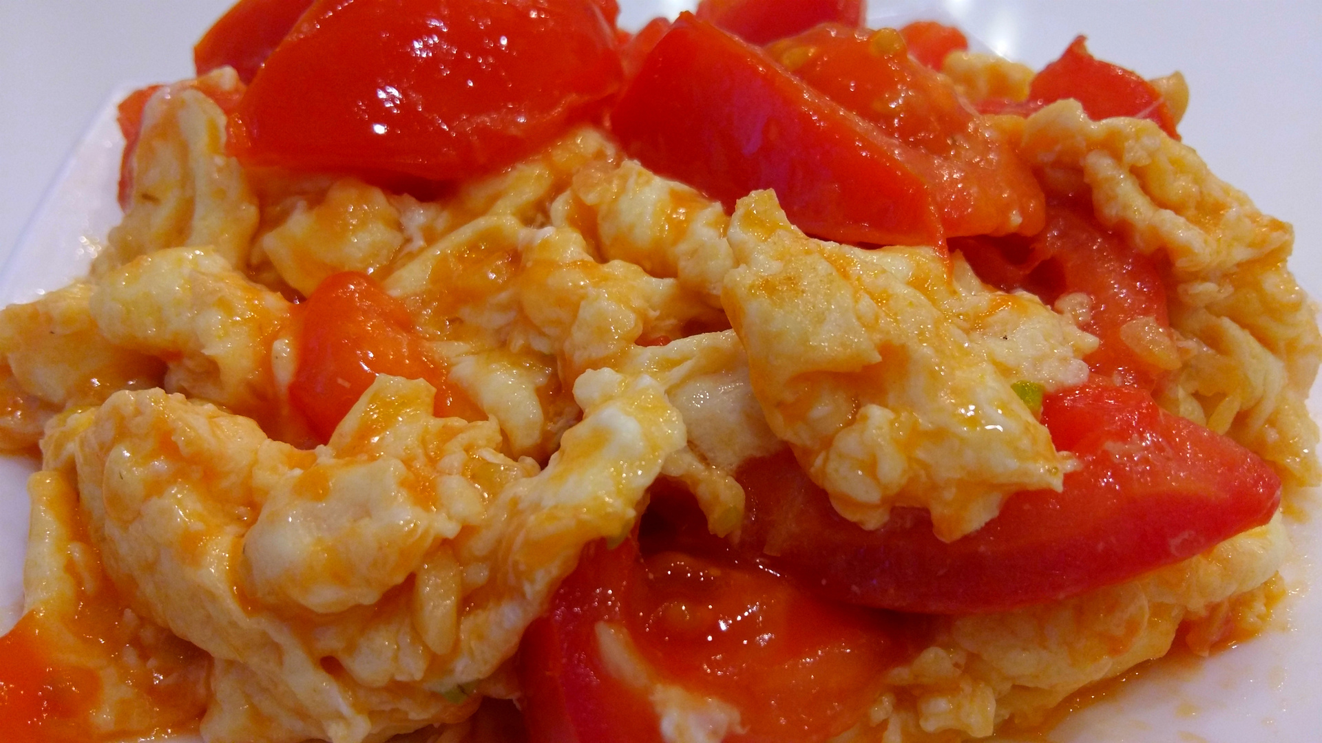 Яичница с помидорами китайское блюдо