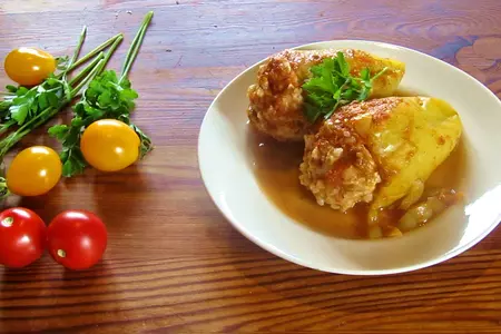 Перец фаршированный мясом и рисом. любимое блюдо!