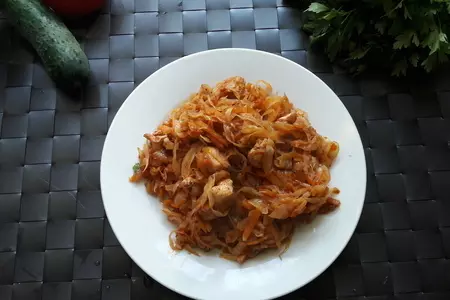 Капуста тушёная с мясом