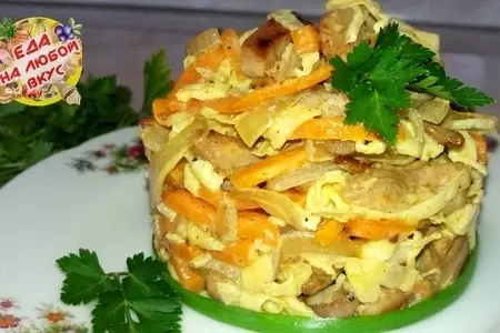 Салат «мао цзэдун» с курицей