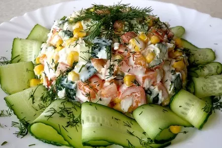 Салат калейдоскоп на новый год! с курицей, перцем, кукурузой