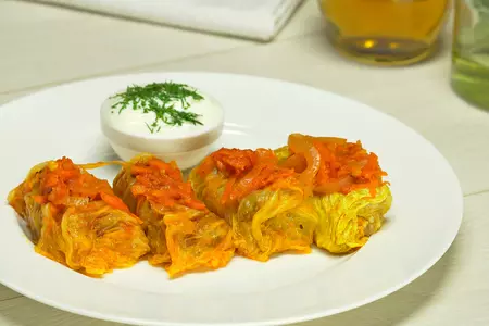 Голубцы с мясом из пекинской капусты