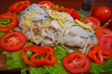 Рыба по-царски с овощами запеченная в духовке