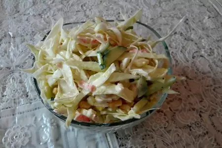 Крабовый салат с капустой