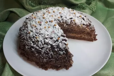 Торт с черносливом и орехами