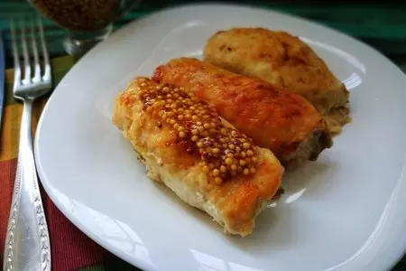 Куриные рулетики с грибами