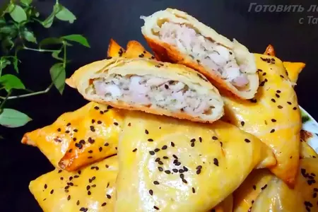 Самса домашняя с мясом в духовке