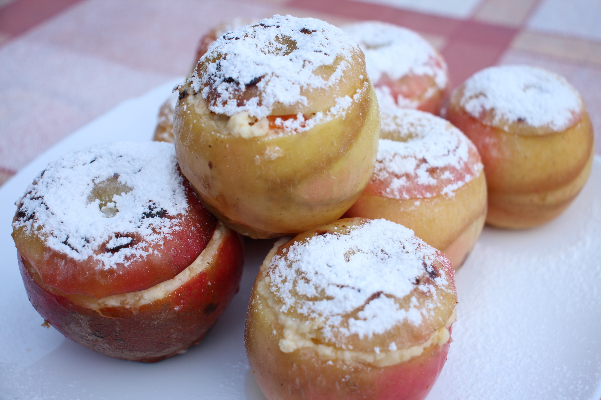 Яблоки запеченные с творогом в духовке диетические рецепт фото