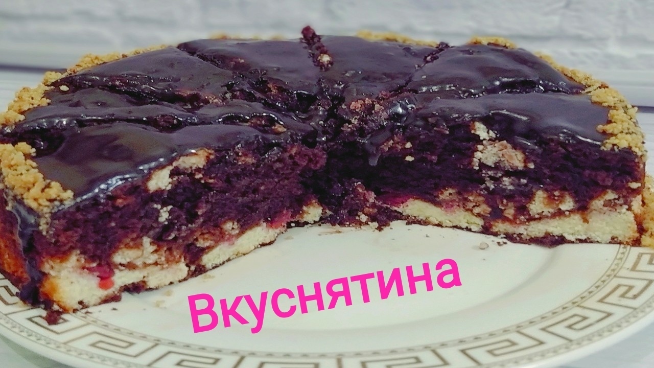 Брауни, шоколадный пирог с творогом и вишней - пошаговый рецепт с фото  (3006 просмотров)