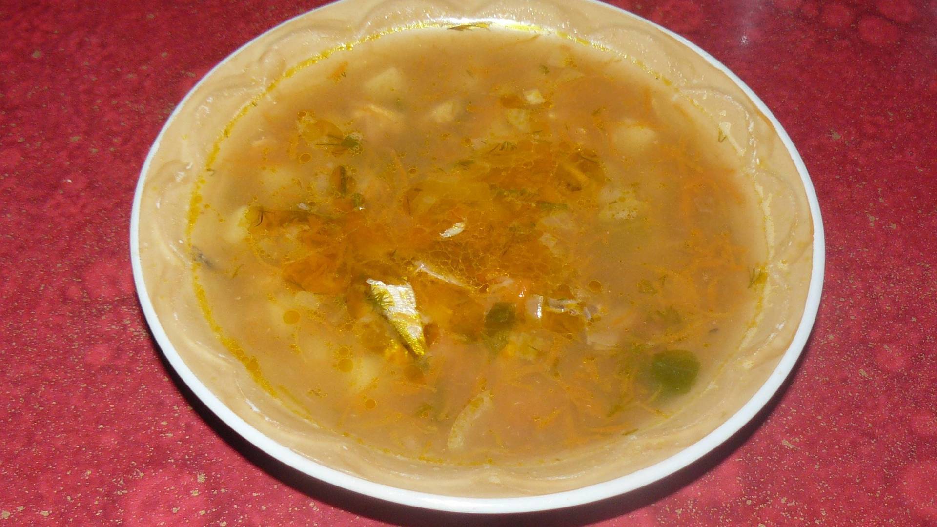 Суп с килькой в томате