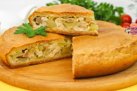 Курник с курицей и картошкой