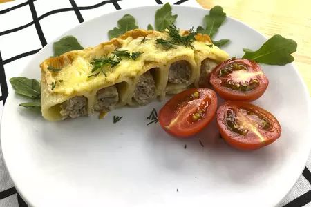 Запеканка из макарон с фаршем и сыром