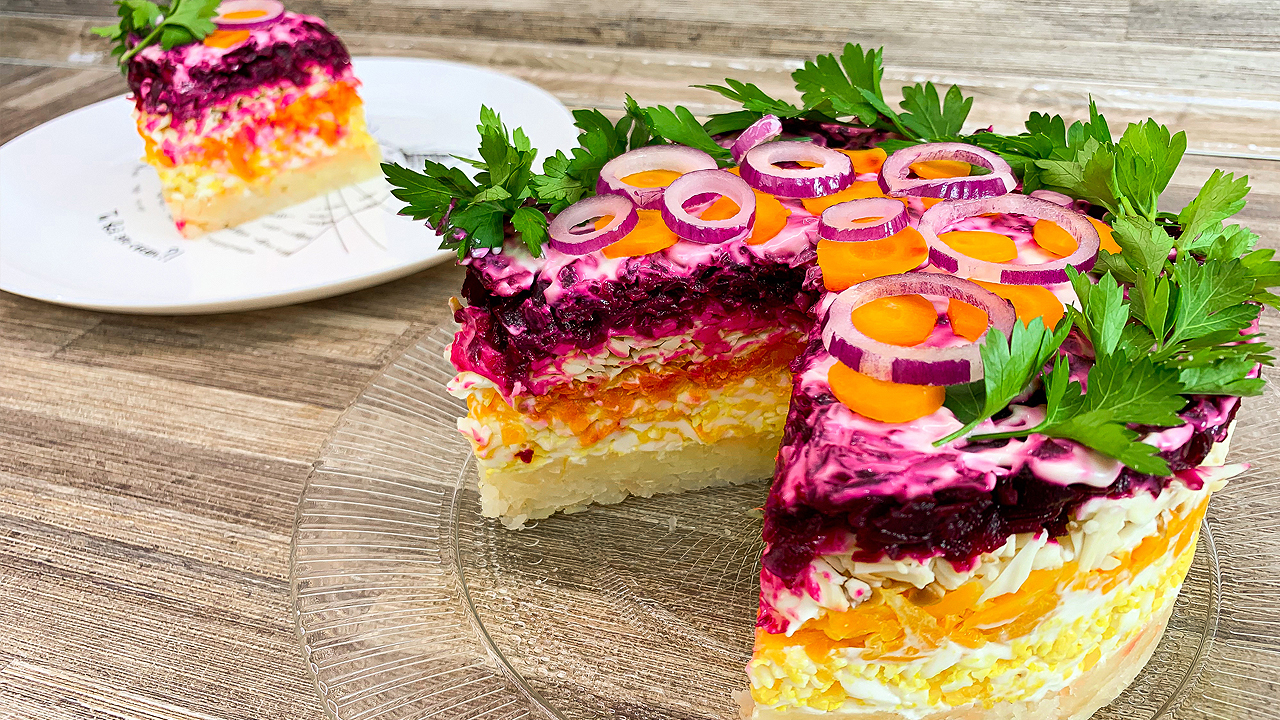 Торт овощной слоями рецепт с фото пошагово