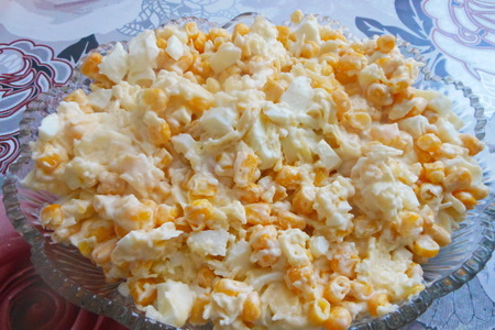 Салат Мимоза с кукурузой, пошаговый рецепт с фото на ккал