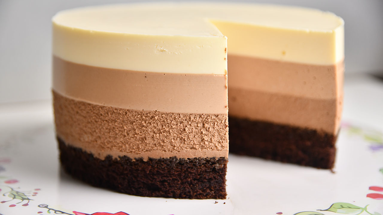 Муссовый торт «Три шоколада»