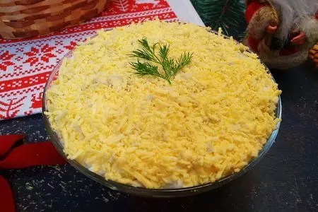 Салат с курицей и грибами