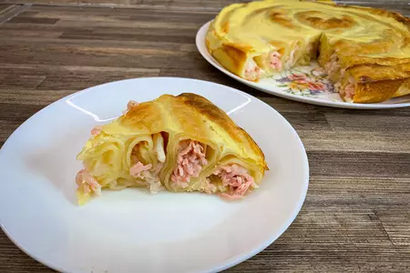 Блинный пирог с мясом