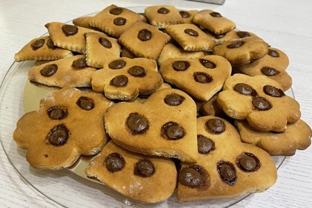 Фото к рецепту: Печенье с шоколадом, медовое печенье