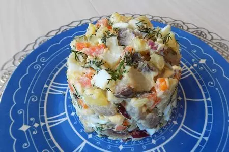 Салат из селедки с картофелем и яйцами