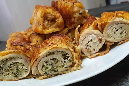 Мясные рулетики с начинкой