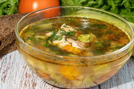 Фото к рецепту: Летний куриный суп с овощами